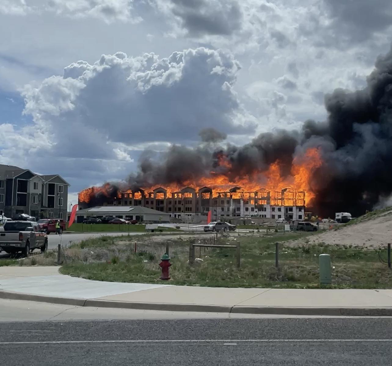 Fire damages apartment building under construction in Cheyenne ...