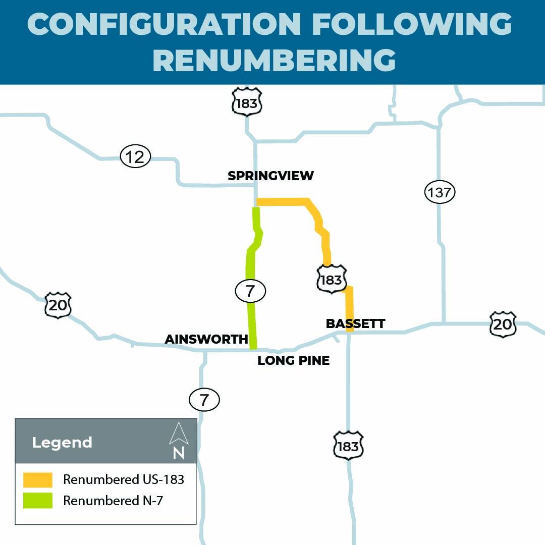 Highway changes coming to Ainsworth, Springview, Bassett areas