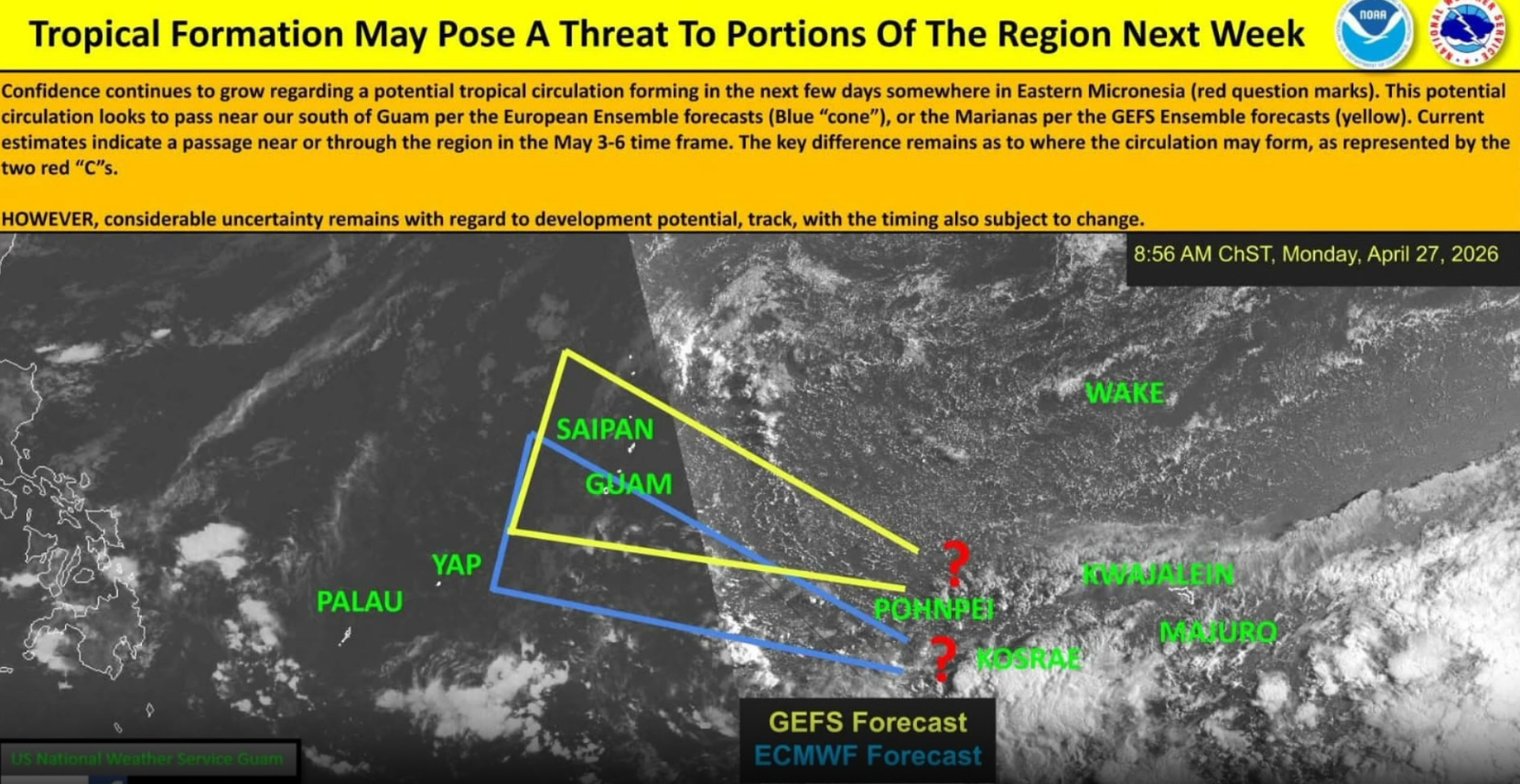Weather watchers eyeing potential system out on the water