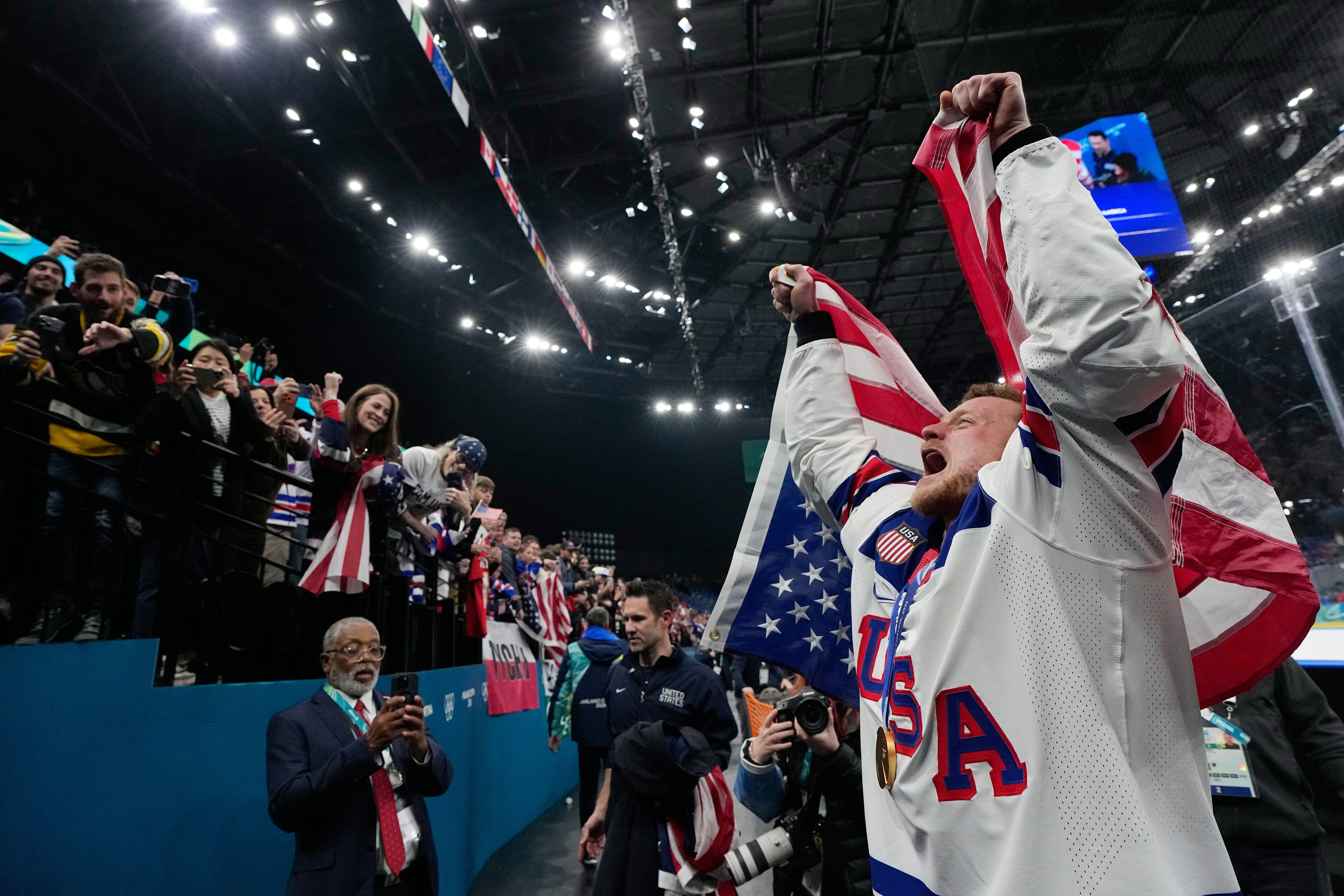 There were cheers across the country, after US men win first Olympic hockey gold since 1980