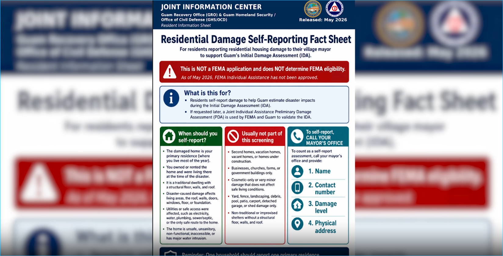 Guam still in damage assessment phase