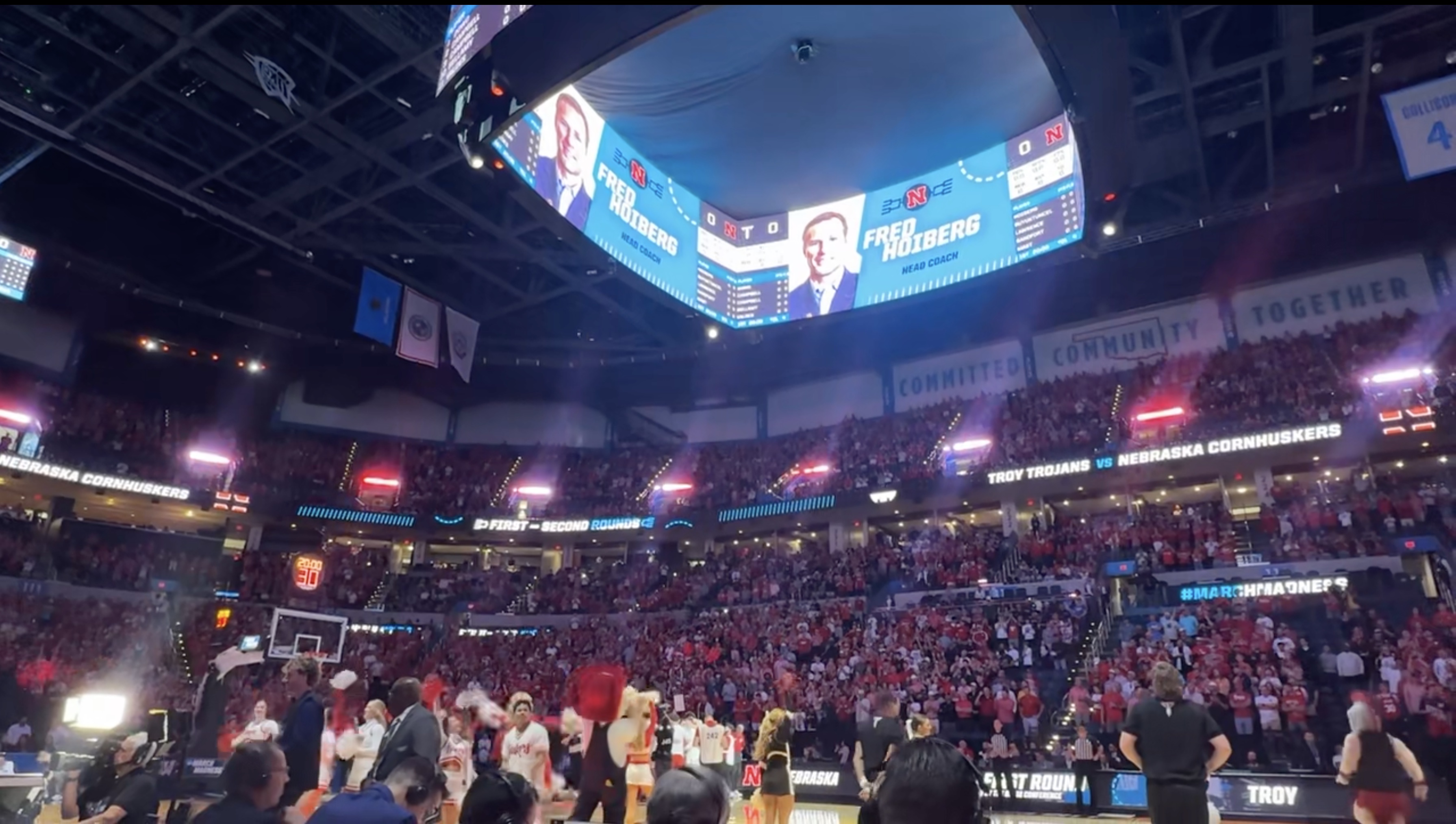 Nebraska basketball makes history with 76-47 NCAA tournament win over Troy
