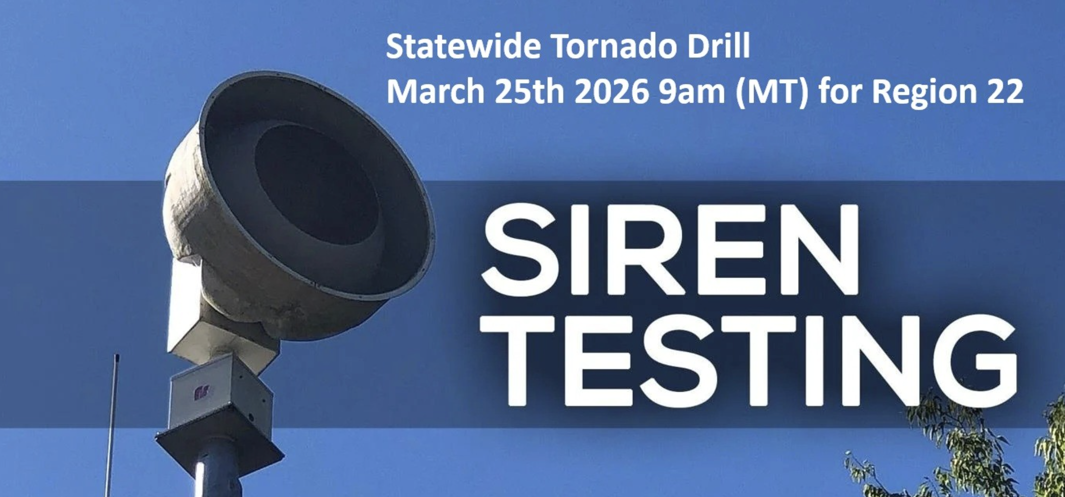 Testing Wednesday Outdoor warning siren testing Wednesday, March 25 - Central NCN
